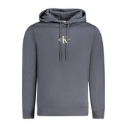 Calvin Klein Blu Cotton Men Sweatshirt