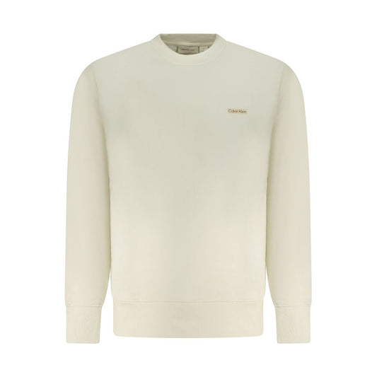 Calvin Klein Beige Bomuld Herre Trøje Med Logo Komfort