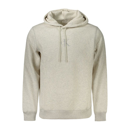 Calvin Klein Grå Bomuld Langærmet Herre Trøje Med Logo