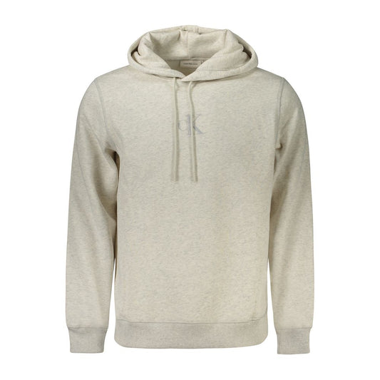 Calvin Klein Grå Bomuld Langærmet Herre Trøje Med Logo