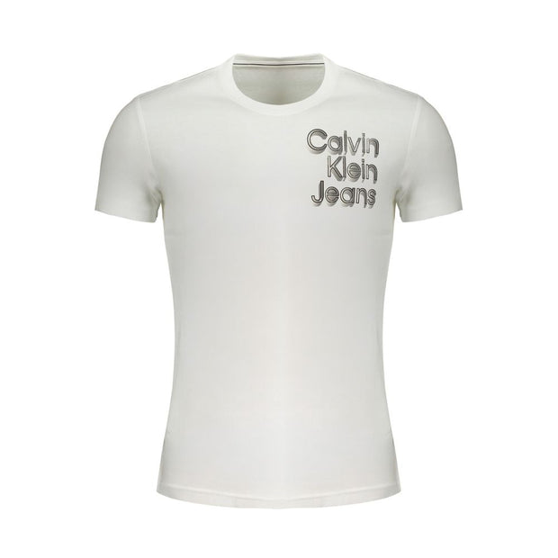 Calvin Klein White Cotton Men T-Shirt