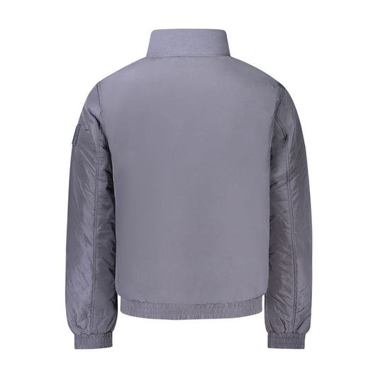 Calvin Klein Blå Polyamid Jakke Til Mænd Med Lynlås
