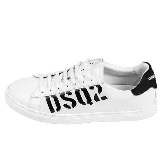 Dsquared² White Calfskin Sneaker - Le schmidt