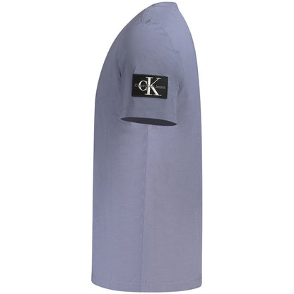 Calvin Klein Blå Regenerativ Bomuld T Shirt Med Logo