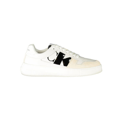 Calvin Klein Hvid Polyester Sportssko Med Kontrast Detaljer