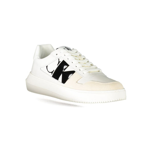 Calvin Klein Hvid Polyester Sportssko Med Kontrast Detaljer