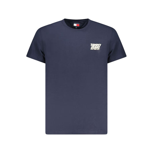 Tommy Hilfiger Blå Regenerativ Bomuld Herre T Shirt Logo