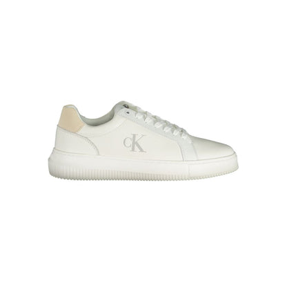 Calvin Klein Hvid Polyethylen Herre Sneakers Aftagelig Sål