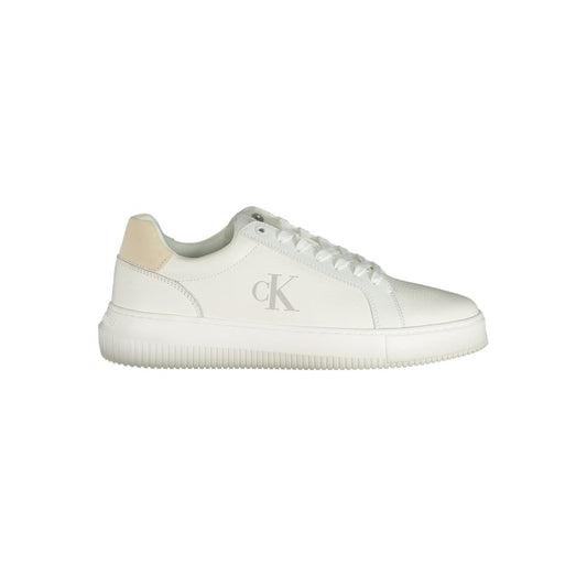 Calvin Klein Hvid Polyethylen Herre Sneakers Aftagelig Sål