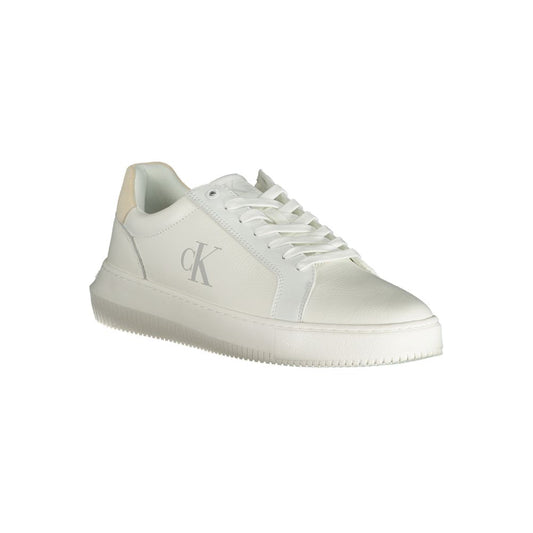 Calvin Klein Hvid Polyethylen Herre Sneakers Aftagelig Sål