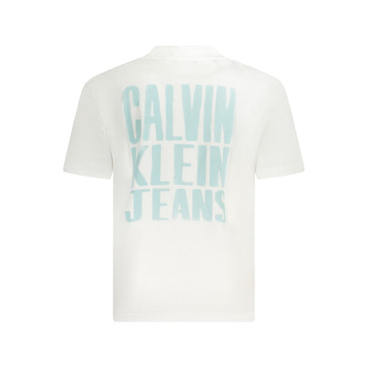 Calvin Klein Hvid Tshirt Med Regenerativ Bomuld Tryk Logo