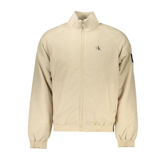 Calvin Klein Beige Polyamid Herrejakke Genanvendt Stoff