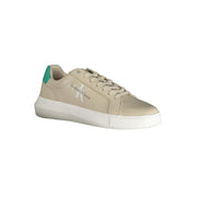 Calvin Klein Beige Leather Men's Sneaker