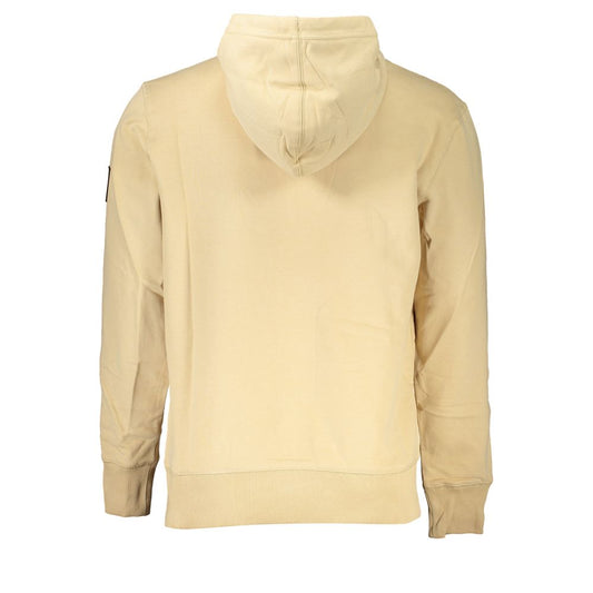 Calvin Klein Beige Bomuld Herre Trøje Med Logoapplikation