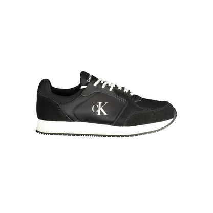 Calvin Klein Sort Polyethylen Herre Sneakers Med Logo