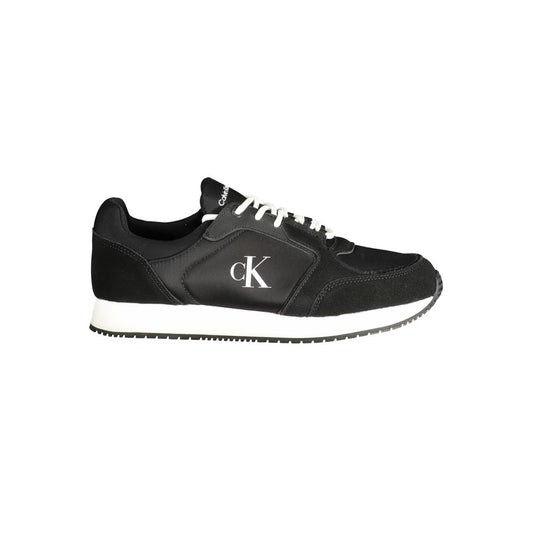 Calvin Klein Sort Polyethylen Herre Sneakers Med Logo