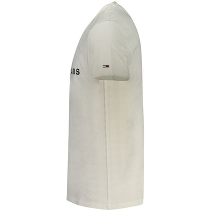 Tommy Hilfiger Hvid Bomuld Herre T Shirt Premium Kvalitet
