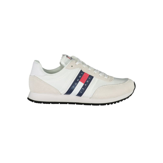 Tommy Hilfiger Sleek Hvide Sneakers Med Kontrasterende