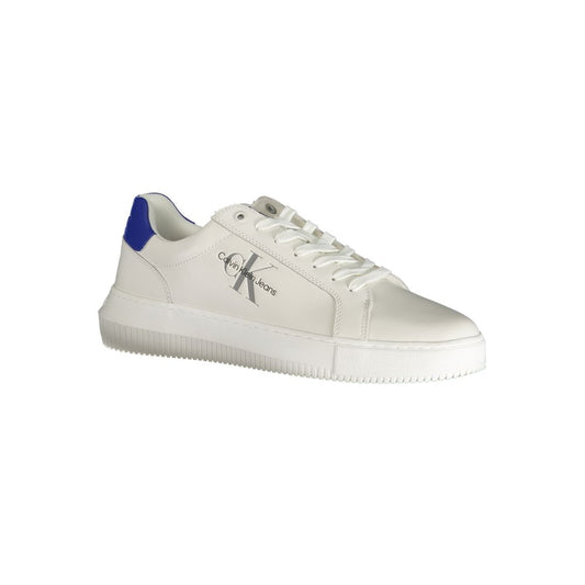 Calvin Klein Hvid Polyester Sneaker Med Print Og Logo