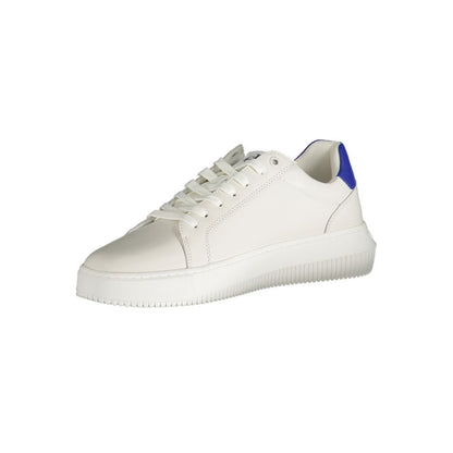 Calvin Klein Hvid Polyester Sneaker Med Print Og Logo