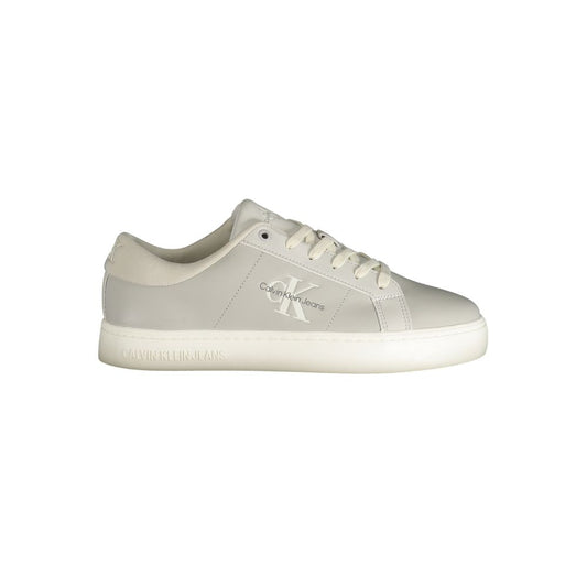 Calvin Klein Brune Læder Herre Sneaker Med Kontrast