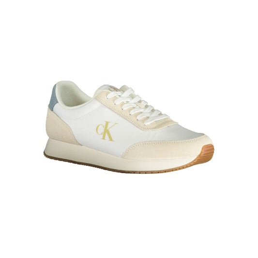 Calvin Klein Hvid Polyester Herre Sneakers Komfort Pasform