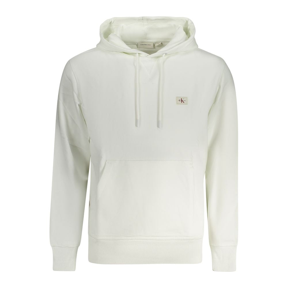 Calvin Klein Hvid Bomuld Herre Trøje Med Elastan Hoodie