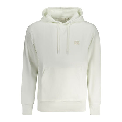 Calvin Klein Hvid Bomuld Herre Trøje Med Elastan Hoodie