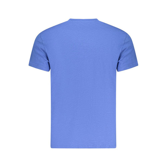 Tommy Hilfiger Blåt Bomuld Herre Tshirt Med Logo Trykt
