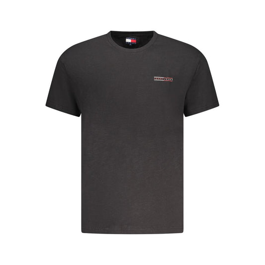 Tommy Hilfiger Sort Bomuld Herre T Shirt Med Logo Kvalitet