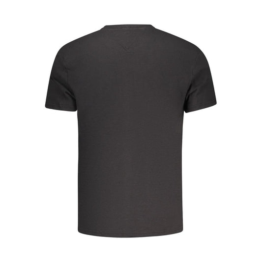 Tommy Hilfiger Sort Bomuld Herre T Shirt Med Logo Kvalitet