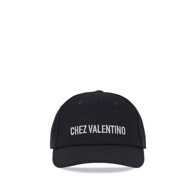 Valentino Garavani Black Cotton Cap (Baseball Hat)
