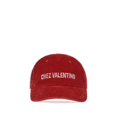 Valentino Garavani Red Cotton Cap (Baseball Hat)