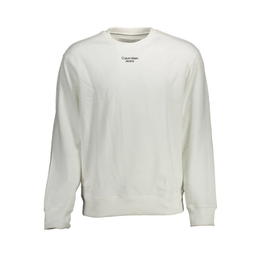 Calvin Klein Hvid Bomuld Herre Trøje Med Logo Premium