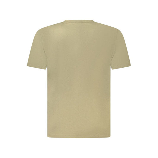 Hugo Boss Grøn Bomuld Herre Tshirt Med Broderi Og Logo