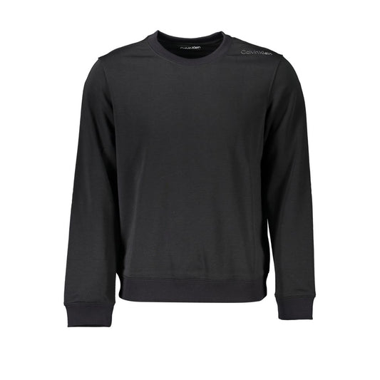 Calvin Klein Sort Polyester Herre Trøje Med CK Logo Design