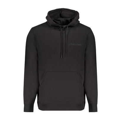 Calvin Klein Sort Bomuld Hættetrøje Til Mænd Med Logo
