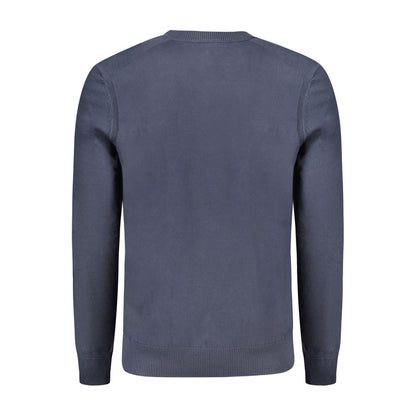 Hugo Boss Blå Bomuld Trøje Langærmet Med Broderi Og Logo