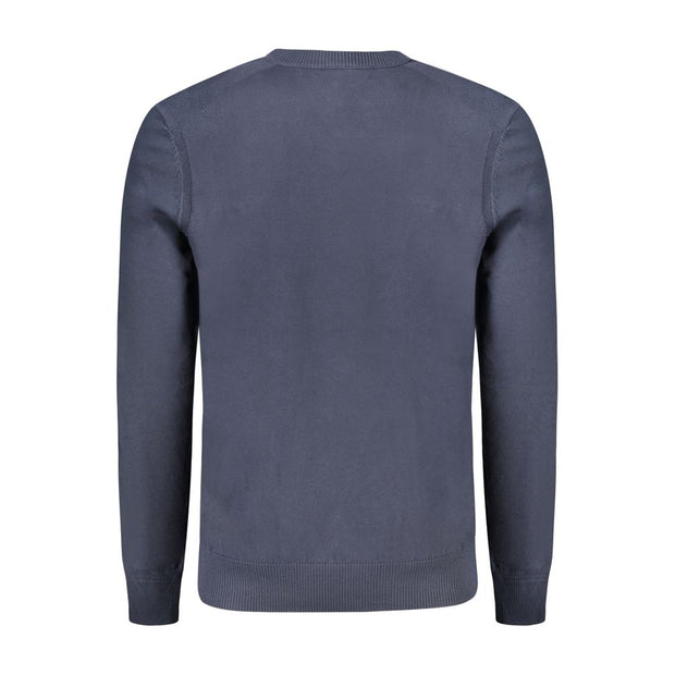 Hugo Boss Blue Cotton Men's Long-Sleeved T-Shirt