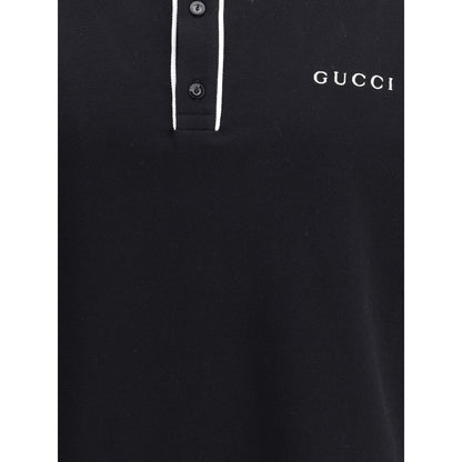 Gucci Logo Polo Trøje Med Kontrast Monogram På Brystet