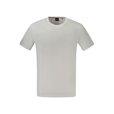 Hugo Boss Bianco Cotton Mens T-Shirt
