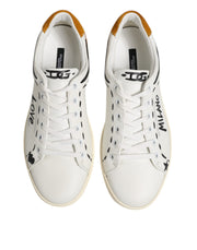 Dolce & Gabbana White Leather MILANO Low Top Sneakers Shoes