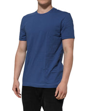 Dolce & Gabbana Blue Cotton Men Round Neck Underwear T-shirt