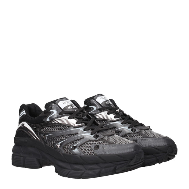 Valentino Garavani Black Fabric Athletic Sneakers