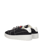 Ami Paris Black Fabric Low Top Sneakers