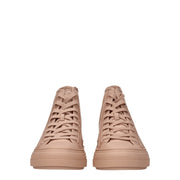 Valentino Garavani Pink Fabric High Top Sneakers