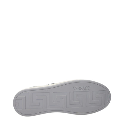 Versace White Leather Low Top Sneakers