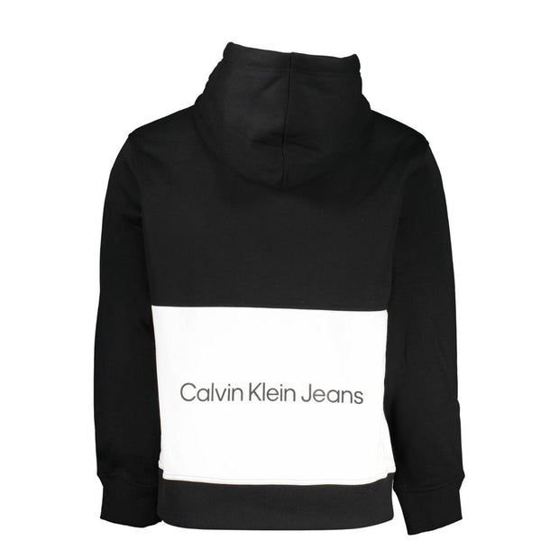 Calvin Klein Black Polyester Men Sweater with Hood