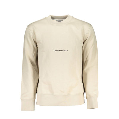 Calvin Klein Beige Cotton Men Sweatshirt