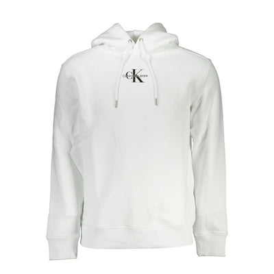 Calvin Klein White Cotton Men's Sweater with Hood